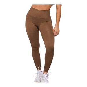 SET Active Sculptflex 7/8 Penny Brown Leggings Size Small Influencer Fav BodyCon